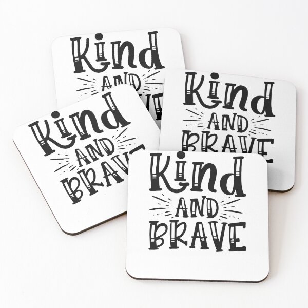 Item preview, Kind and Brave, Positive quote designed and sold by OnlyGoodVibesZ.