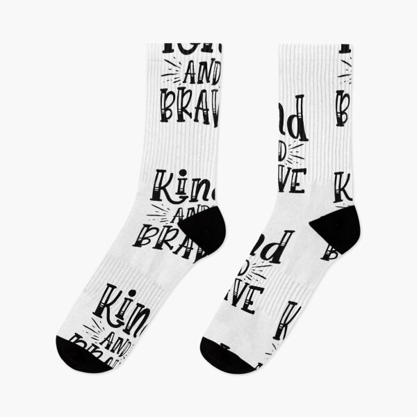 Item preview, Kind and Brave, Positive quote designed and sold by OnlyGoodVibesZ.