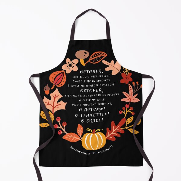 Item preview, October Ode by Rainbow Rowell - Cute Fall Botanical Illustrated Quote - None More Black Remix designed and sold by RecklessRosey.