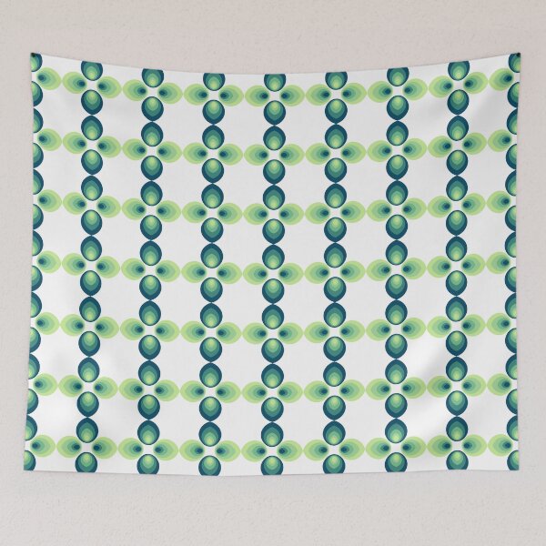 Item preview, Ombre Teal Green Peacock Abstract Pattern designed and sold by candhdesigns.