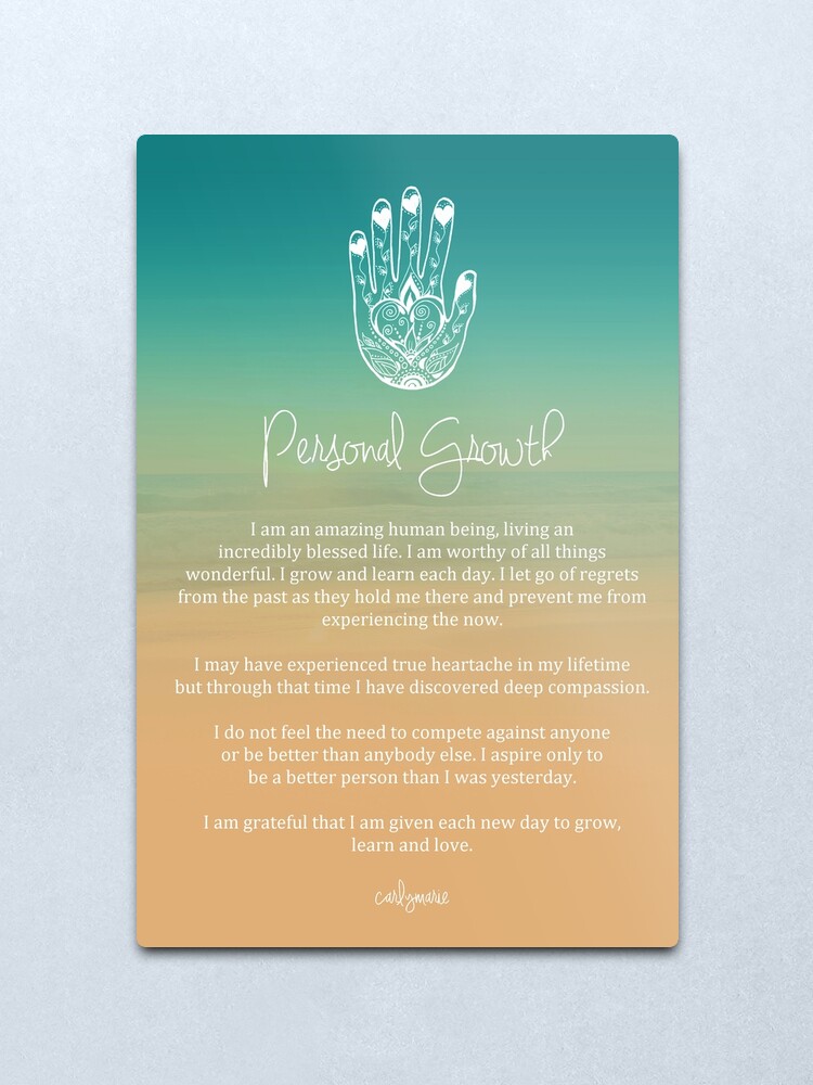 Alternate view of Affirmation - Personal Growth Metal Print