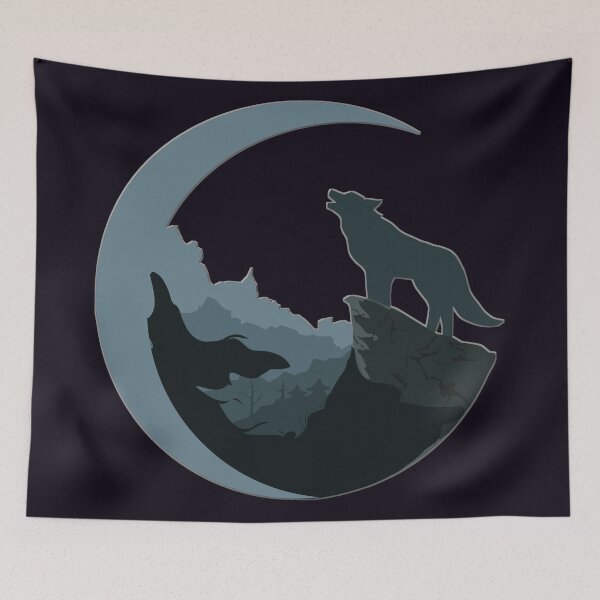 Item preview, Howling Wolf on Ridge graphic design designed and sold by Wildjourne.
