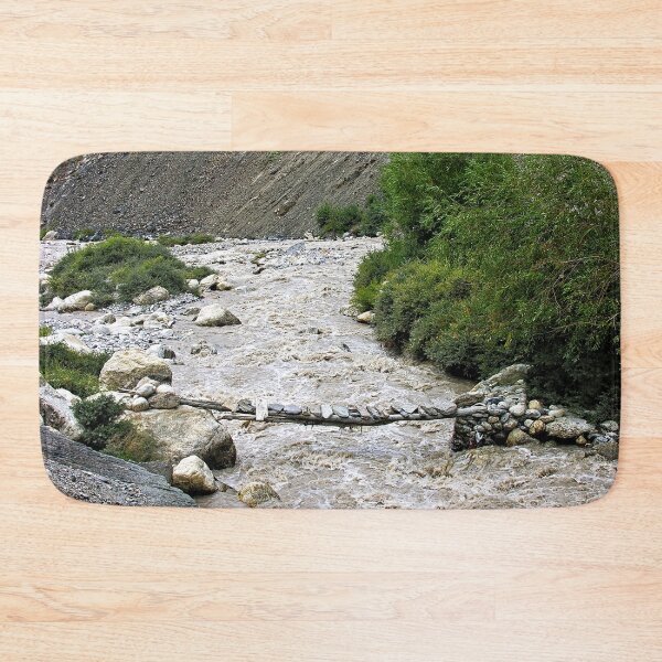 Item preview, Rustic Bridge Across River Himalaya Mountain Himalayan Landscape designed and sold by worldways.