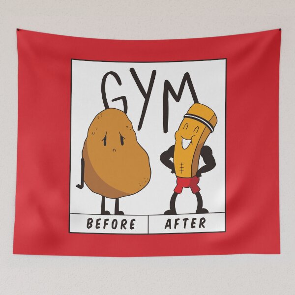 Item preview, Gym Life French Fry Funny Transformation designed and sold by cutenfunny.