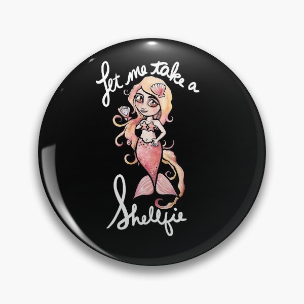Item preview, Let me take a shellfie mermaid humor designed and sold by FrictionMaxxing.