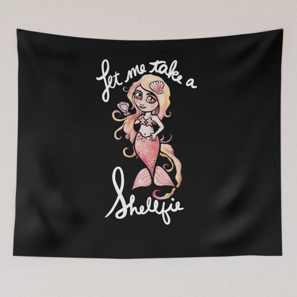 Item preview, Let me take a shellfie mermaid humor designed and sold by FrictionMaxxing.