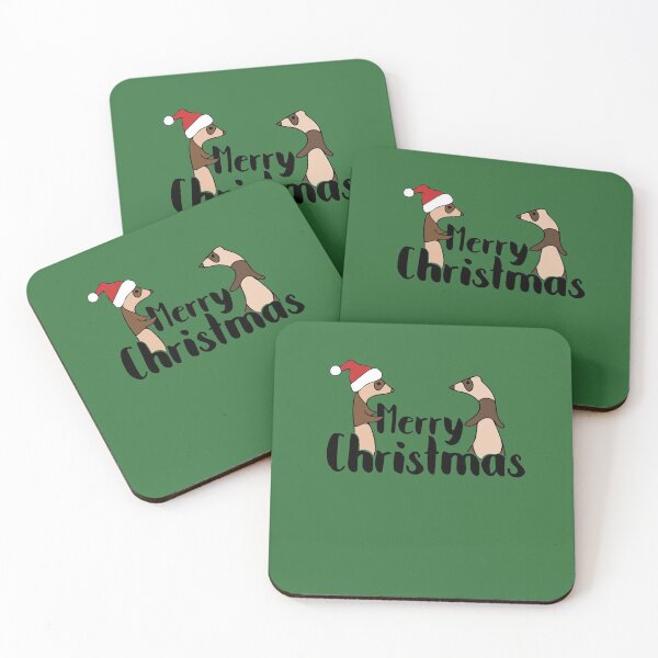 Item preview, Merry Christmas Ferrets designed and sold by FrictionMaxxing.