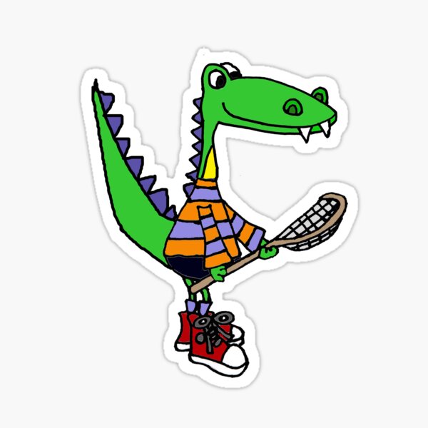 "Funny Alligator Playing Lacrosse" Sticker for Sale by naturesfancy