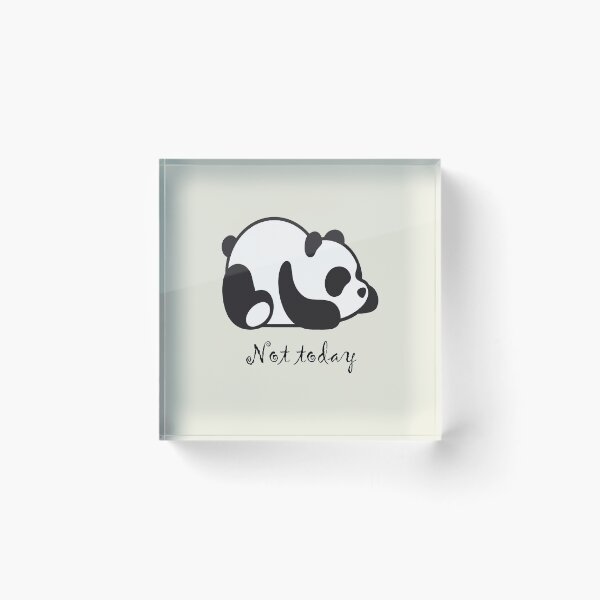 Item preview, Not today - lazy panda - funny animal designed and sold by girlytrends.