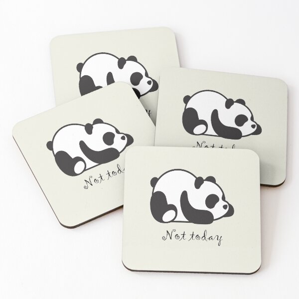 Item preview, Not today - lazy panda - funny animal designed and sold by girlytrends.