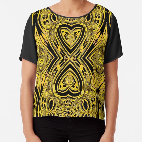 Golden Gratings (1) Chiffon Top