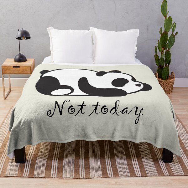 Item preview, Not today - lazy panda - funny animal designed and sold by girlytrends.