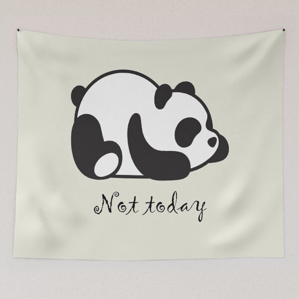 Item preview, Not today - lazy panda - funny animal designed and sold by girlytrends.