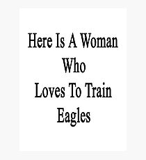 Here Is A Man Who Loves To Train Eagles Photographic Print