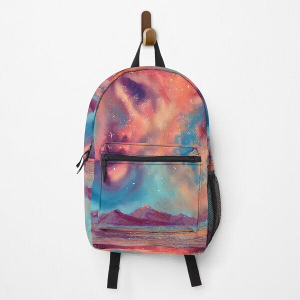 Item preview, Pink Galaxy sky and violet mountains designed and sold by DaryaGeft.