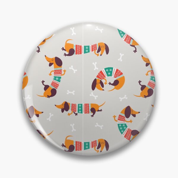 Item preview, Dachshund Christmas Pattern designed and sold by OrnamentallyYou.