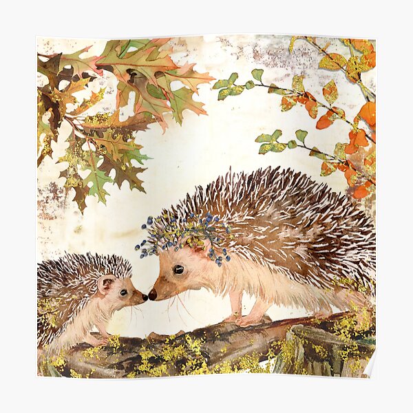 Fall Hedgehog Poster