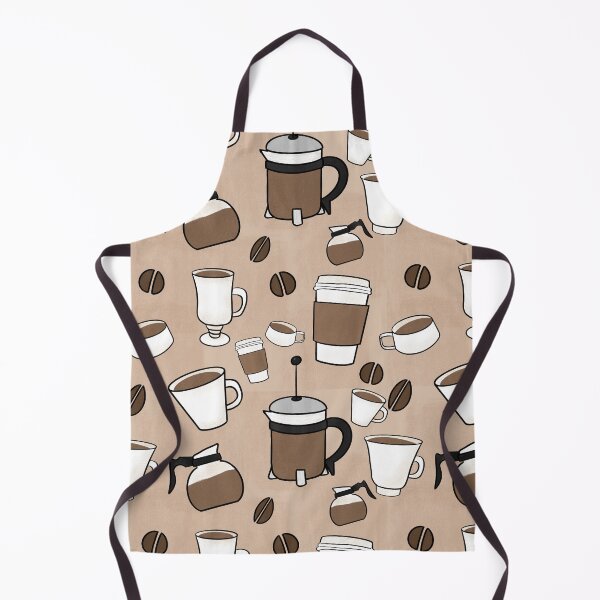 Item preview, Coffee cups, beans, and carafes pattern designed and sold by CoffeePandaArt.