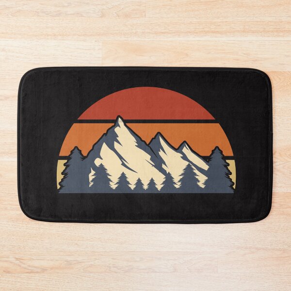 Item preview, Sunset Vintage Retro Mountains Trees  designed and sold by FazCreations.