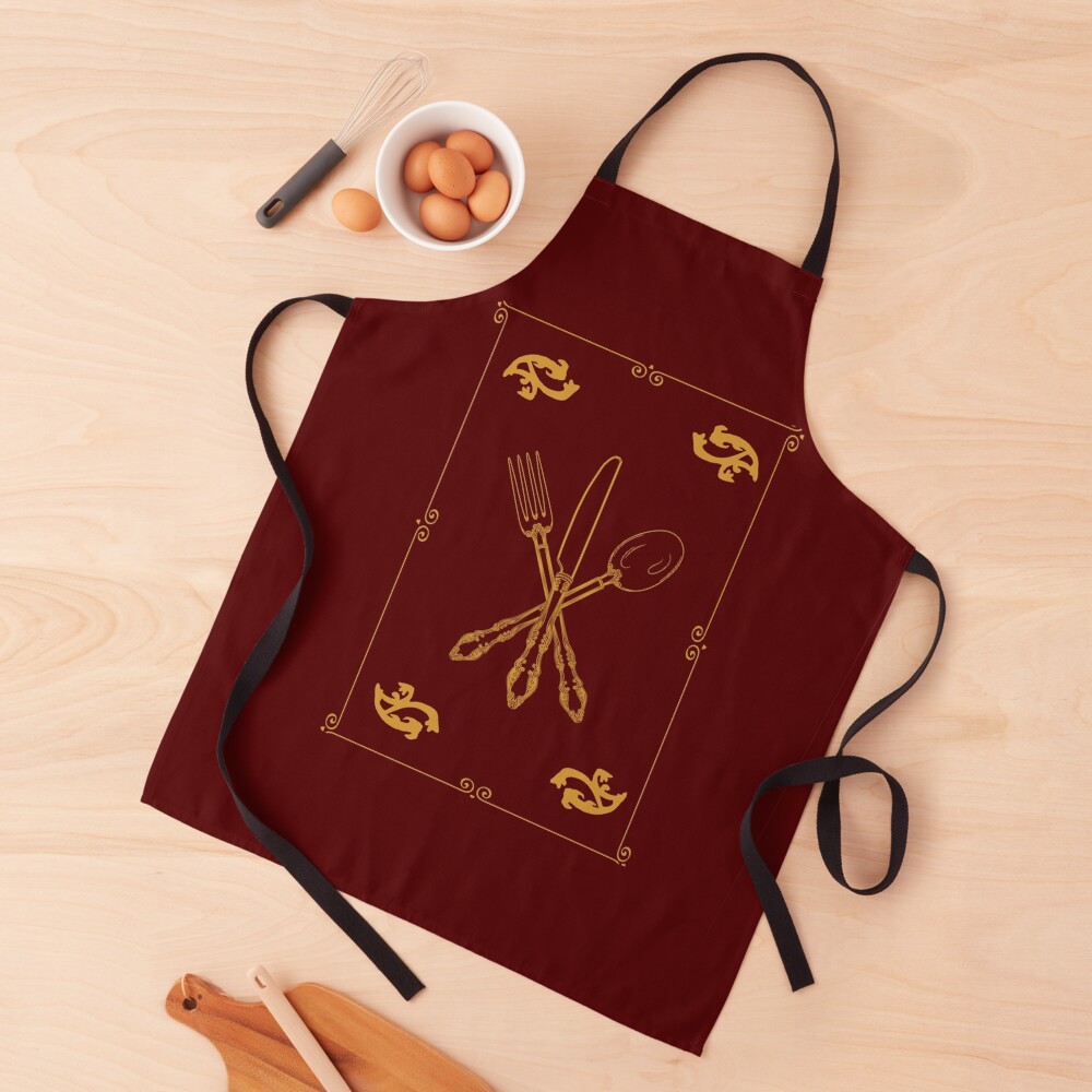 Just Add Magic Utensils Gold with Border Apron
