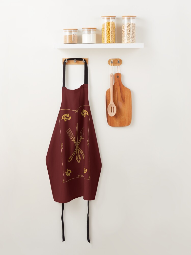 Alternate view of Just Add Magic Utensils Gold with Border Apron