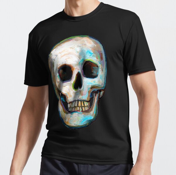 Psychedelic Skull Painting Active T-Shirt