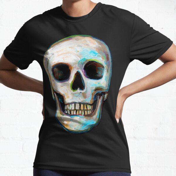 Psychedelic Skull Painting Active T-Shirt