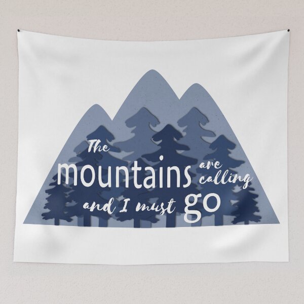 Item preview, The Mountains Are Calling - Blue designed and sold by MSwiftDesigns.