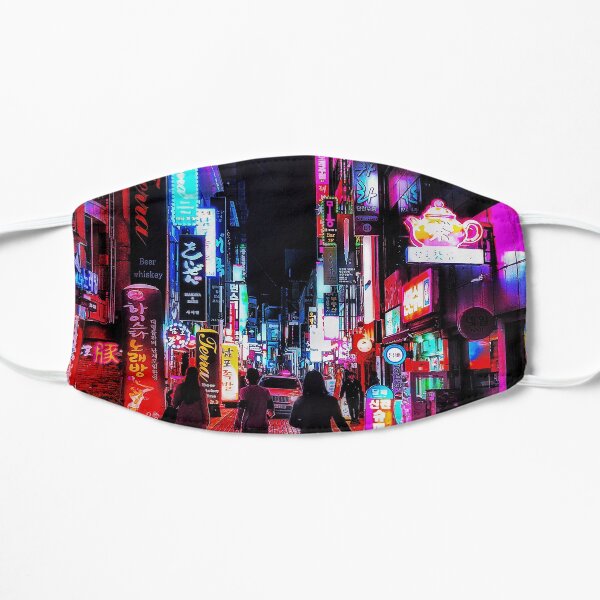 vibrant nights Flat Mask