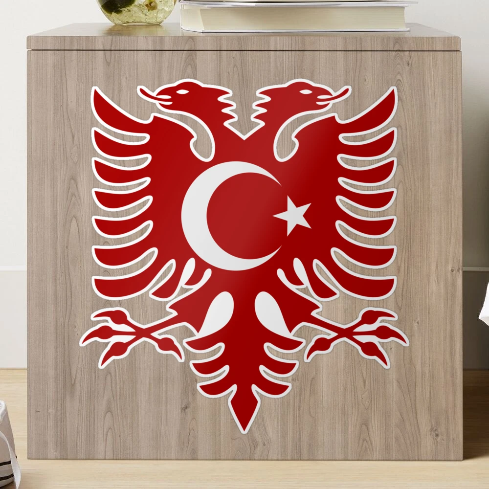 Turkey Albania flag Sticker by emeksedesign