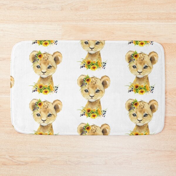 Item preview, Lion Cub with Yellow Floral Sunflowers  designed and sold by Paulele.