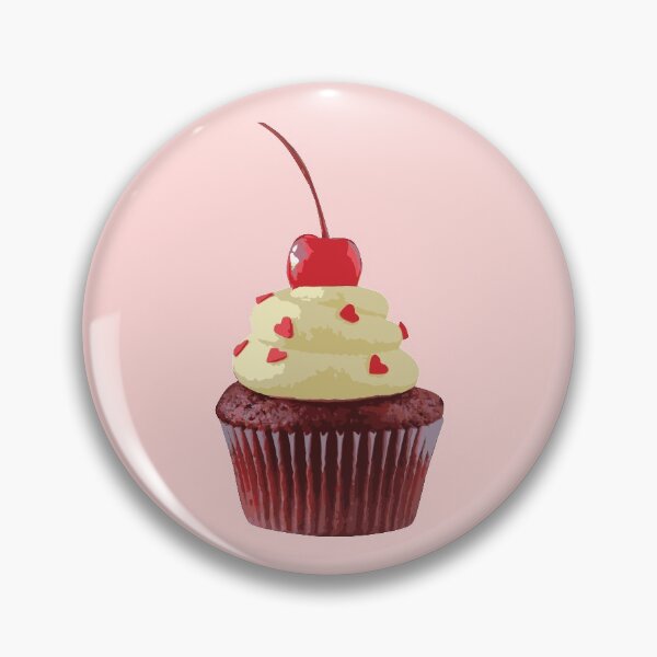 Item preview, Cherry Heart Red Velvet Cupcake designed and sold by TheSimpleMan.