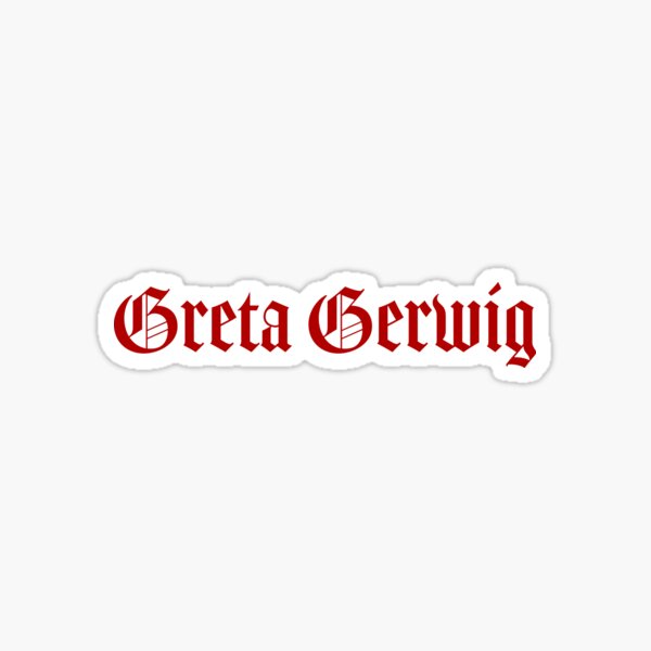 Item preview, Greta Gerwig in Lady Bird red typography designed and sold by bubblytank.