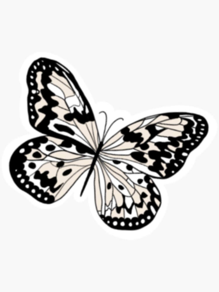"White Butterfly" Sticker for Sale by sillyseal123 Redbubble