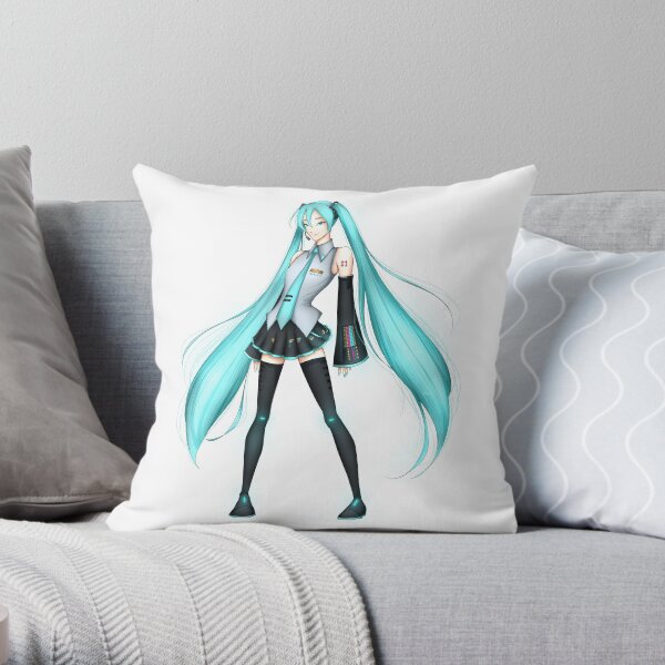 Hatsune Miku (Full Body) Throw Pillow