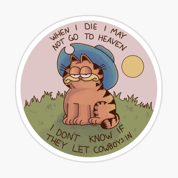 cowboy garf Sticker