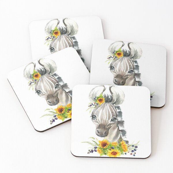 Item preview, Zebra Foal with Yellow Floral Sunflowers  designed and sold by Paulele.