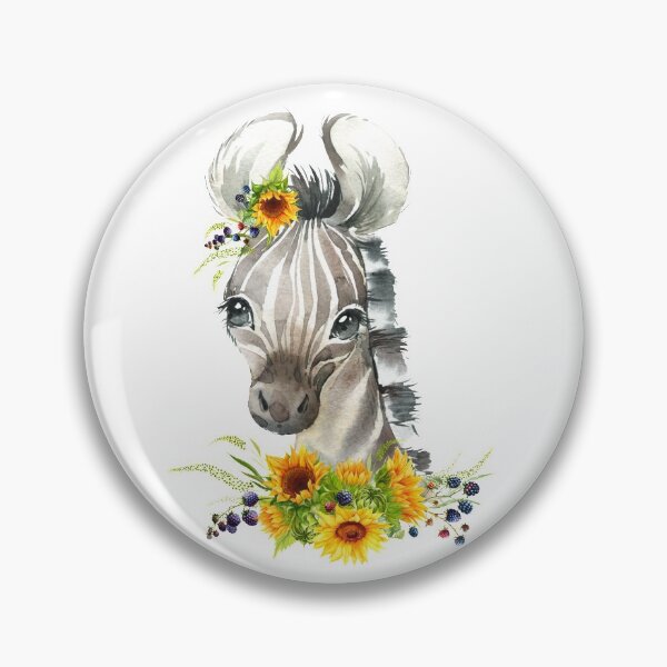 Item preview, Zebra Foal with Yellow Floral Sunflowers  designed and sold by Paulele.