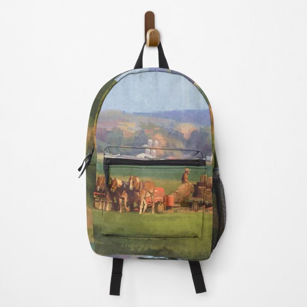 Item preview, Amish Farmer Baling Hay with Team of Horses designed and sold by Dan Phyillaier.