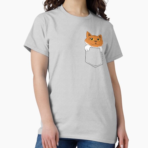 Cuddly Kitten Sitting in Shirt Pocket Classic T-Shirt