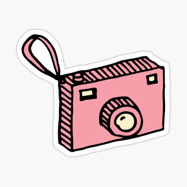 Pink Polaroid Camera Sticker – CJ's Sticker Shop