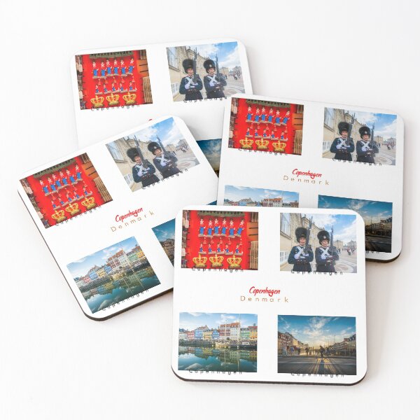 Item preview, Copenhagen Denmark Stickers or Magnets Souvenirs Pack of 4 by TonyRockets designed and sold by MackyBoy.