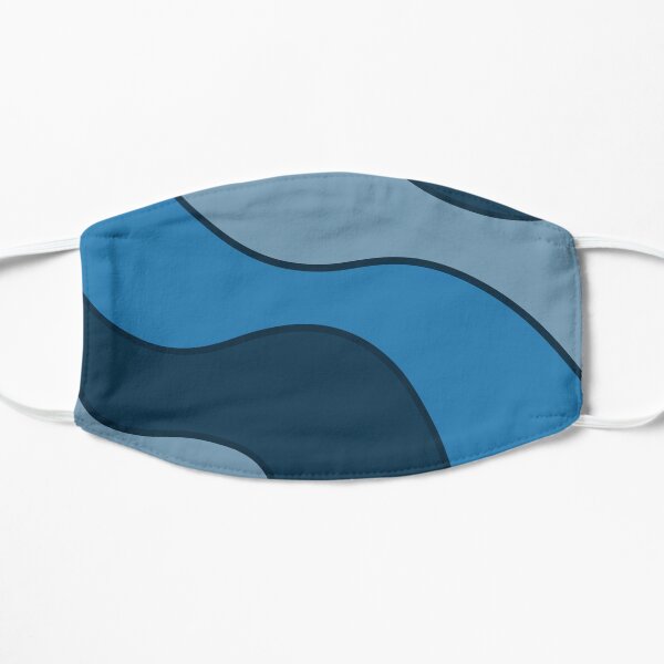 Blue Waves Flat Mask