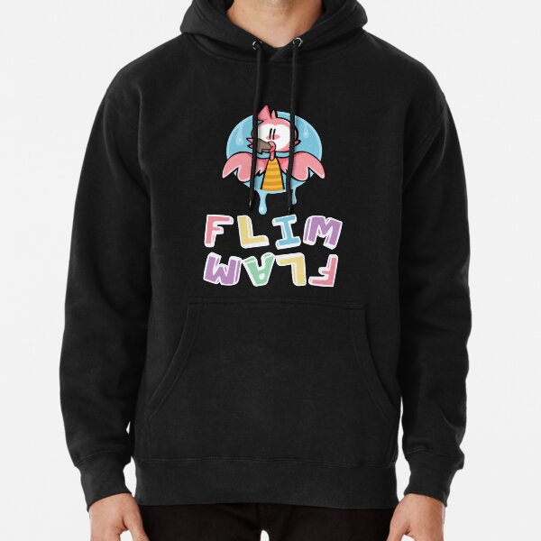 Flim Flam Flamingo Cartoon Pullover Hoodie