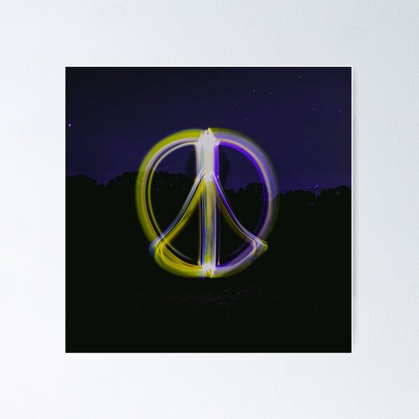 Item preview, Peace Sign Glowing in Night Sky  designed and sold by mwagie.