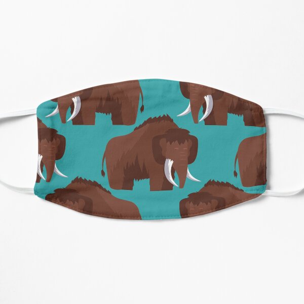 Stone age mammoth pattern Flat Mask