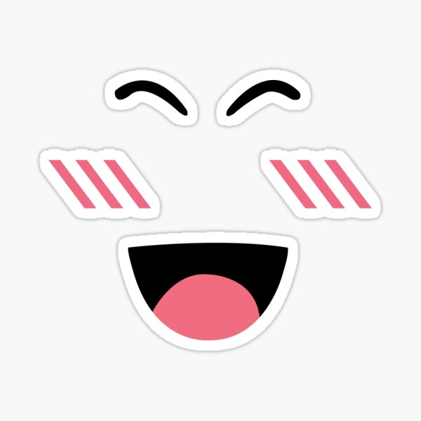 Roblox Super Super Happy Face Sticker By Orsum Art Redbubble - roblox face sticker