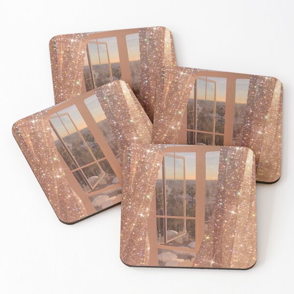Item preview, Aesthetically pleasing vintage retro sparkly curtains dreamy view designed and sold by samararibas.
