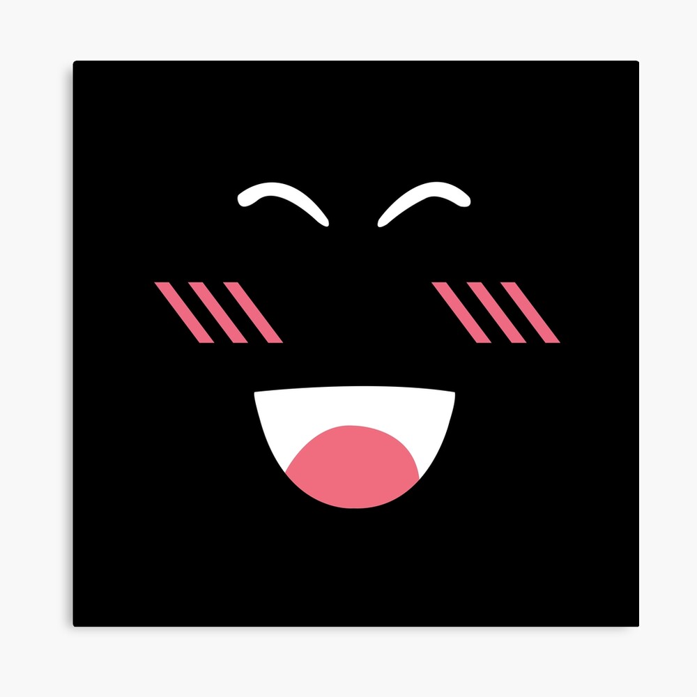 Super Super Happy Face Roblox White Art Board Print By T Shirt Designs Redbubble - roblox face with tongue