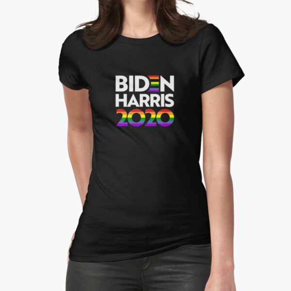 Biden Harris Pride - USA Election LGBTQ Rainbow 2020 - Democrat Joe Kamala Fitted T-Shirt